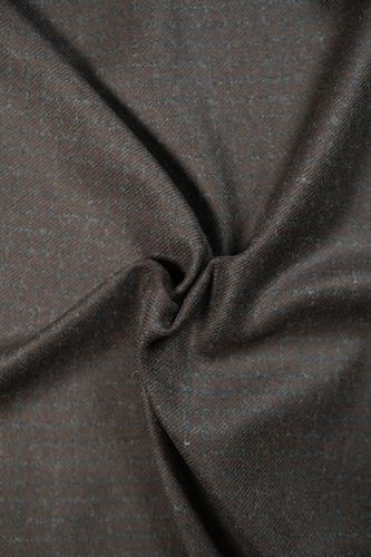 Wool cashmere fabric check brown