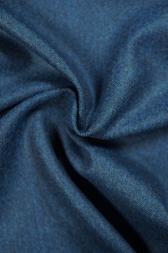 Wool fabric tweed blue