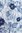 Cotton fabric stretch printed indigo flowers blue and white
