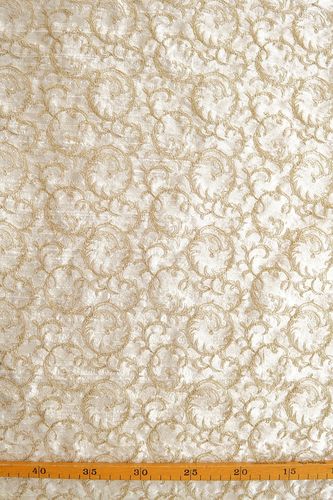 Dupion silk embroidered ivory-gold