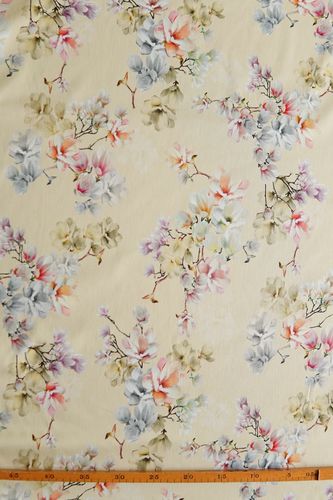 Cotton fabric stretch printed flowers