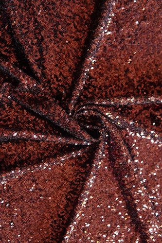Silk chiffon sequin embroidered brown