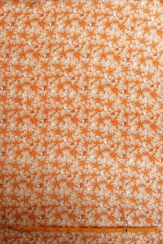 Silk satin printed spin orange