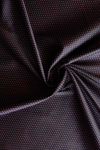 Silk fabric dot black-pink