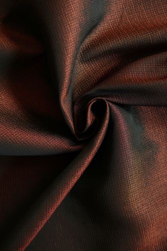 Silk fabric copper brown