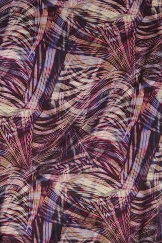 Wool fabric printed purple-fuchsia