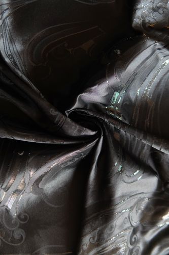 Silk lurex fabric black