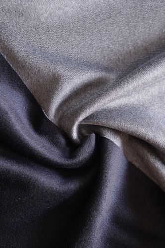 Cashmere fabric grey-dark blue