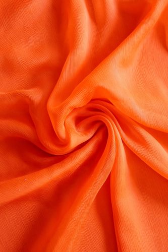 Silk chiffon crinckle orange