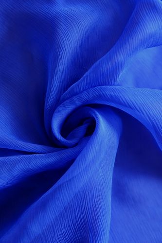 Silk chiffon crinckle royal blue