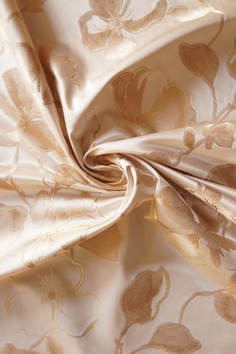 Silk blend fabric jacquard beige
