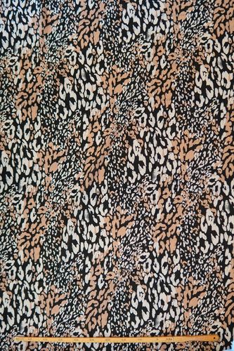 Printed cotton silk leopard