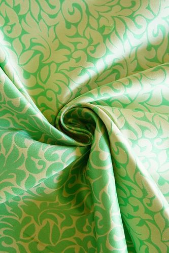 Silk jacquard doubleface green