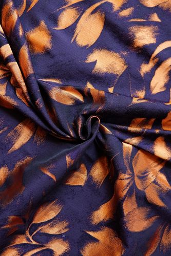 Brocade fabric purple-copper