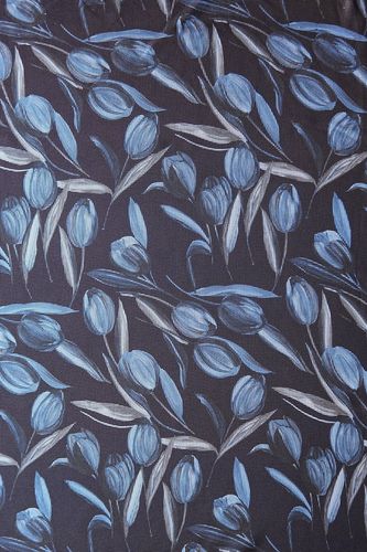 Silk lurex fabric printed