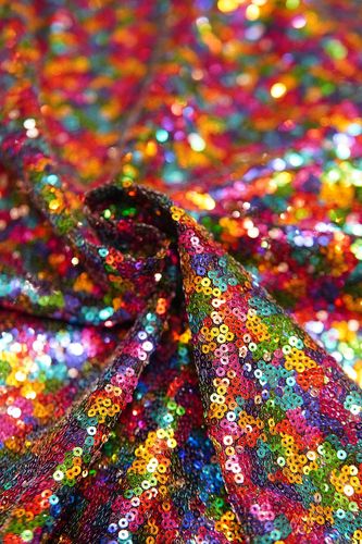 Stretching sequin fabric multicolor