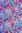 Cotton voile printed flowers red-blue