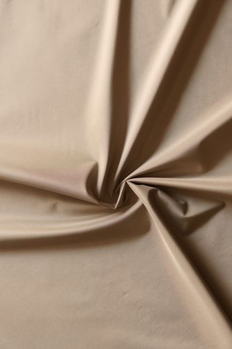 Water repellent silk fabric beige