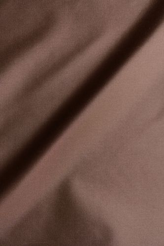 Water repellent silk fabric chocolate brown