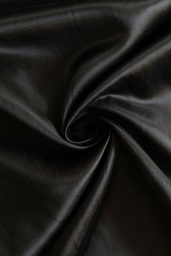 Cotton-silk metal satin black